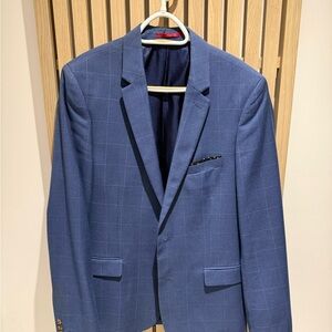 RW&CO. Blue Windowpane Blazer